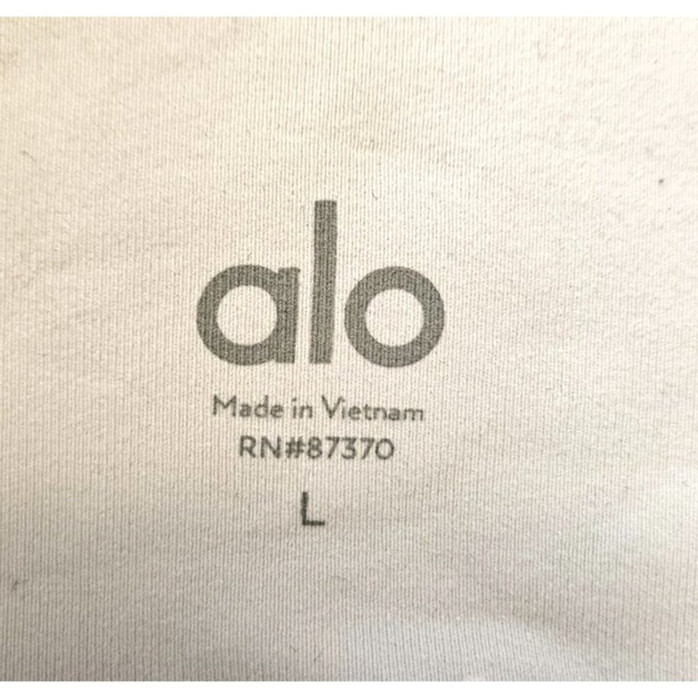 Alo Yoga High Waisted Colorblock Sheila Legging Grey White Mesh Panel Size L - Picture 3 of 6
